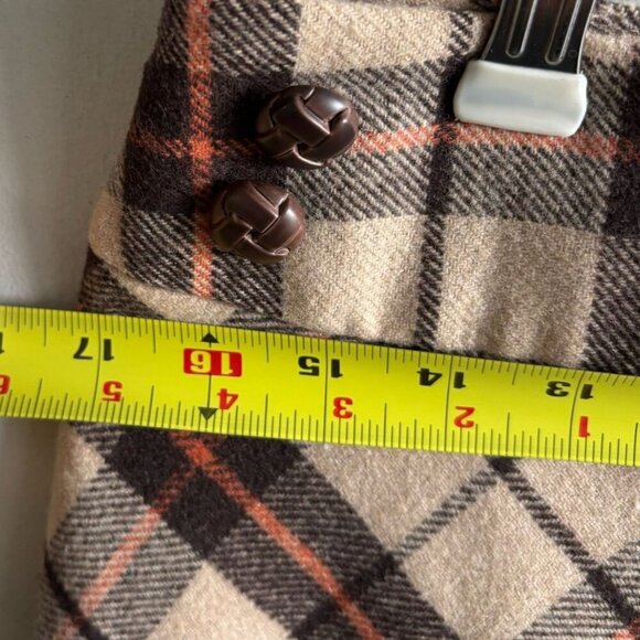Zac And Rachel  Women Plaid A lined Side zip Winter Skirt Brown Size 10 - Picture 3 of 10